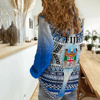 Fiji Women Casual Shirt Kaiviti Fijian Special Tapa Pattern LT14 - Polynesian Pride