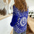 (Custom Text And Number) Hawaii Women Casual Shirt Moanalua High School Tribal Kakau LT14 Female Blue - Polynesian Pride