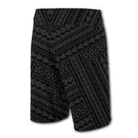Hawaii Kakau Polynesian Kanaka Map Board Shorts - White - Polynesian Pride
