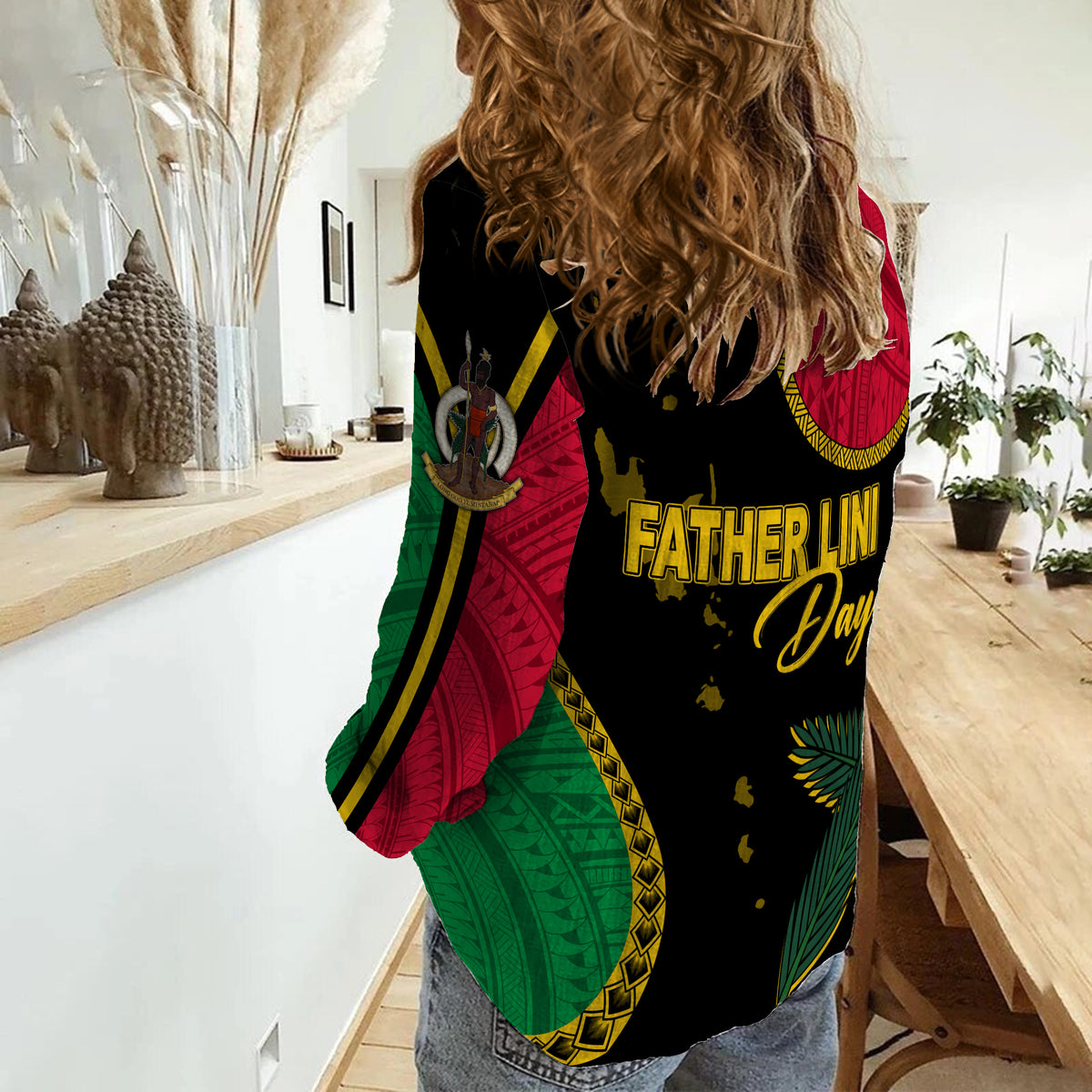 Vanuatu Father Lini Day Women Casual Shirt Simple Style LT7 - Polynesian Pride