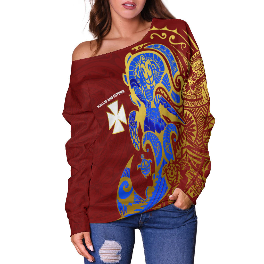 Wallis And Futuna Women Off Shoulder Polynesian Royal Style LT16 - Polynesian Pride