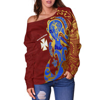 Wallis And Futuna Women Off Shoulder Polynesian Royal Style LT16 - Polynesian Pride