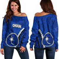 Chuuk Women's Off Shoulder Sweater Polynesian Style LT6 - Polynesian Pride