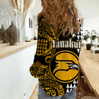 Hawaii Nanakuli High School Women Casual Shirt Tribal Kakau LT9 - Polynesian Pride