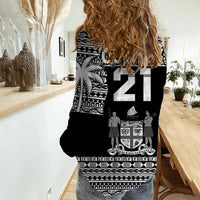 (Custom Text And Number) Fiji Rugby Sevens Women Casual Shirt Simple Style LT9 - Polynesian Pride