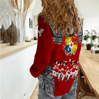 Tonga Rugby Ikale Tahi Sipi Tau Women Casual Shirt - LT2 - Polynesian Pride