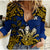 Niue Uga Casual Shirt Tribal Patterns Blue Style LT6 Female Blue - Polynesian Pride