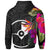Yap Zip up Hoodie Hibiscus Polynesian Pattern - Polynesian Pride