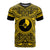 Yap T Shirt Yap Coat of Arms Polynesian Gold Black Unisex Gold - Polynesian Pride