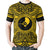 Yap T Shirt Yap Coat of Arms Polynesian Gold Black - Polynesian Pride