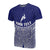 Yap Polynesian Custom T Shirt Blue Pride Map and Seal Unisex Blue - Polynesian Pride