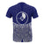 Yap Polynesian T Shirt Blue Pride Map and Seal - Polynesian Pride