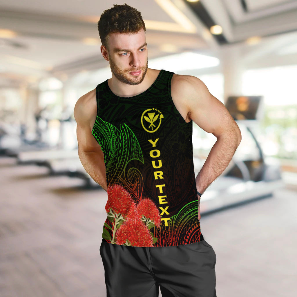 (Custom Personalised) Hawaii Polynesian Men's Tank Top - Ohia Lehua - LT12 - Polynesian Pride