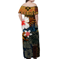 Custom Hawaiian Tribal Hammerhead Shark Tattoo Matching Hawaiian Shirt and Dress with Polynesian Hibiscus Art LT6 - Polynesian Pride