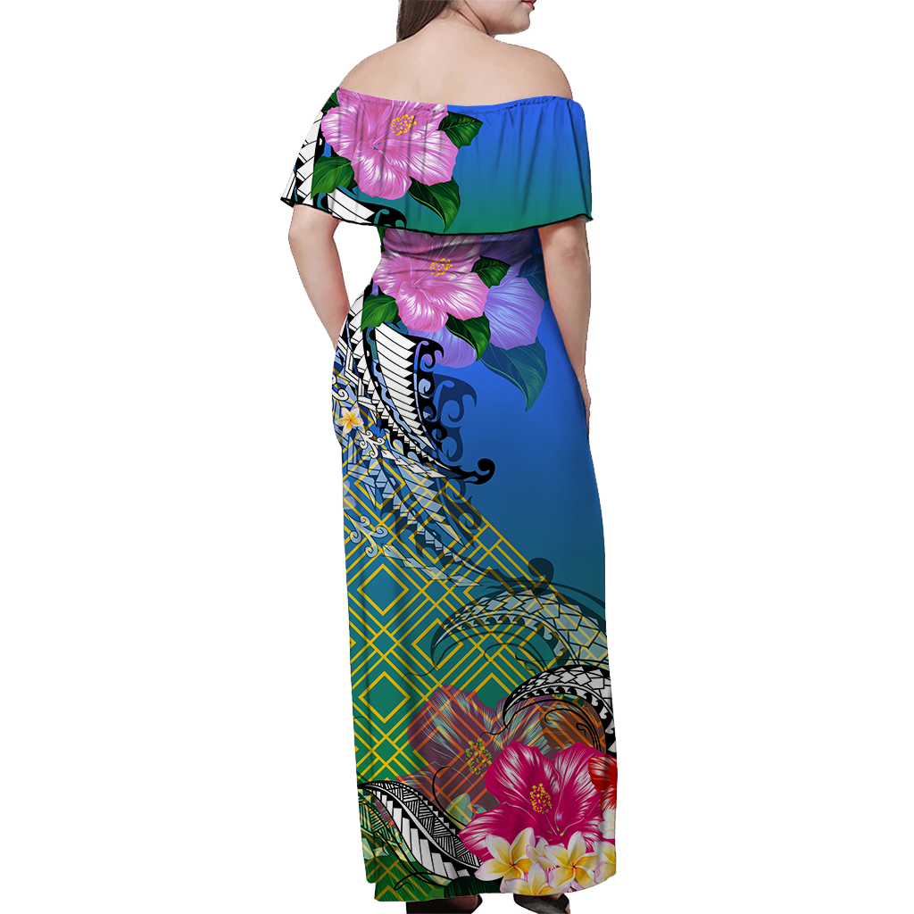 South Sea Islanders Kanakas Hibiscus Polynesian Matching Dress and Hawaiian Shirt LT2 - Polynesian Pride