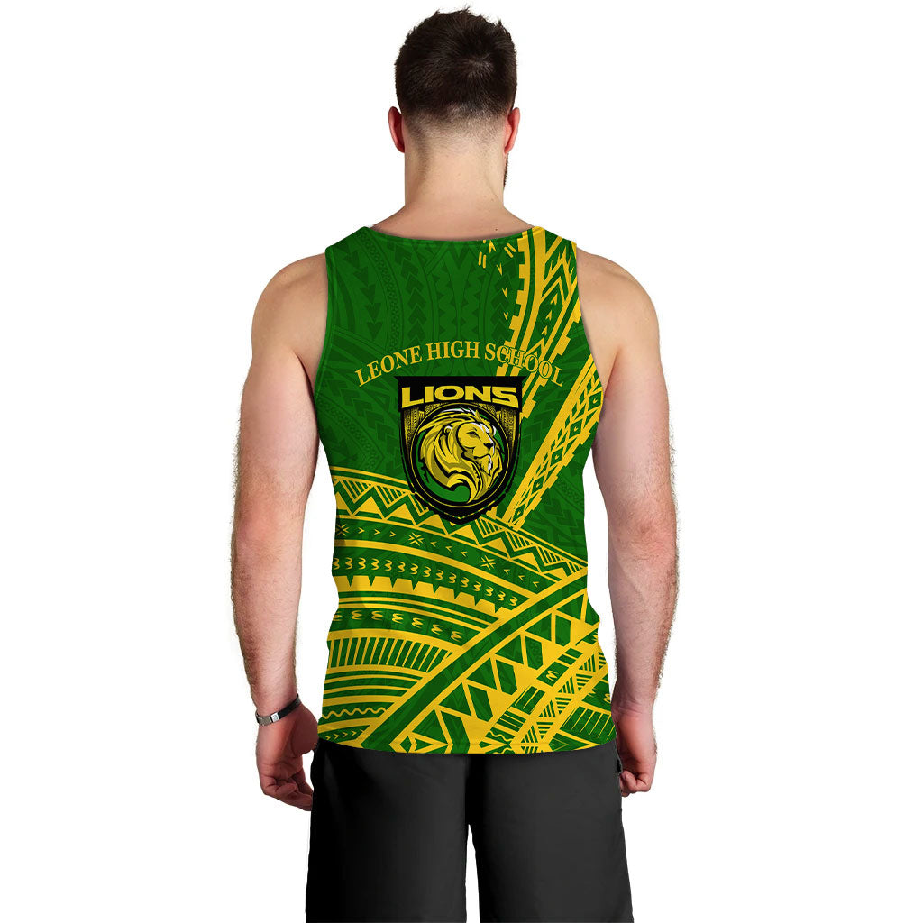 (Custom Personalised) Leone High School Pride Men Tank Top - LT12 - Polynesian Pride