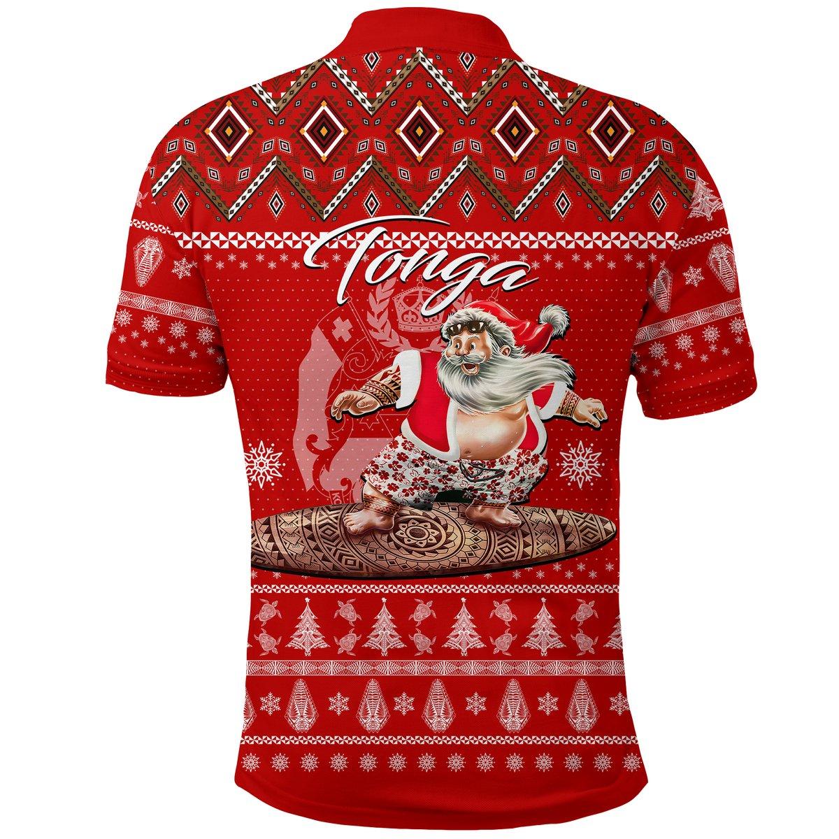 Tonga Christmas Kilisimasi Fiefia Santas Polynesia Polo Shirt LT2 - Polynesian Pride