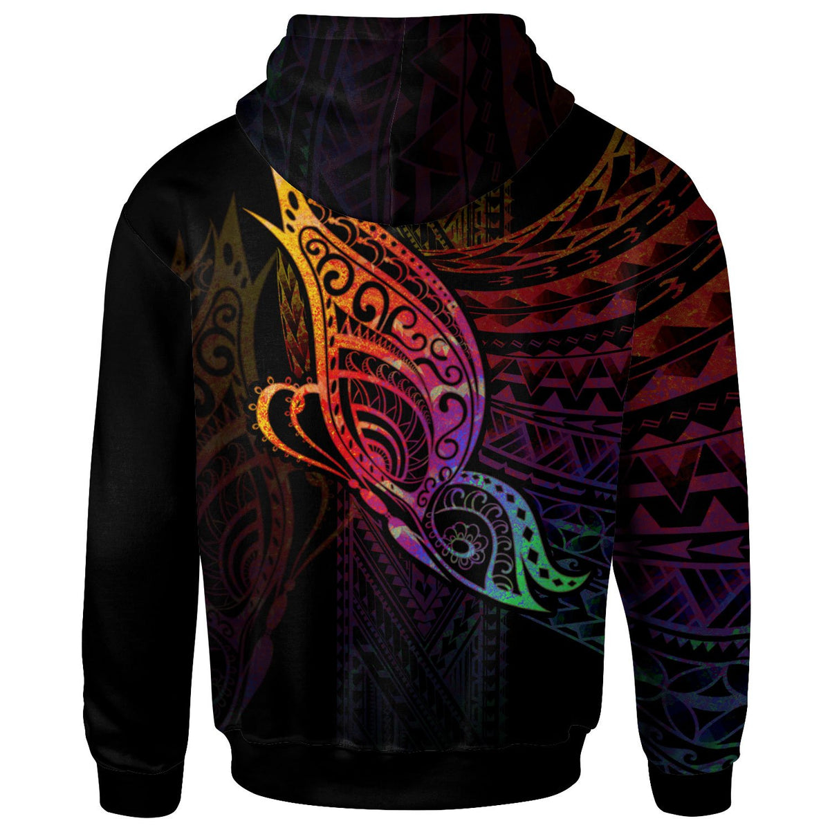 Fiji Hoodie Butterfly Polynesian Style - Polynesian Pride