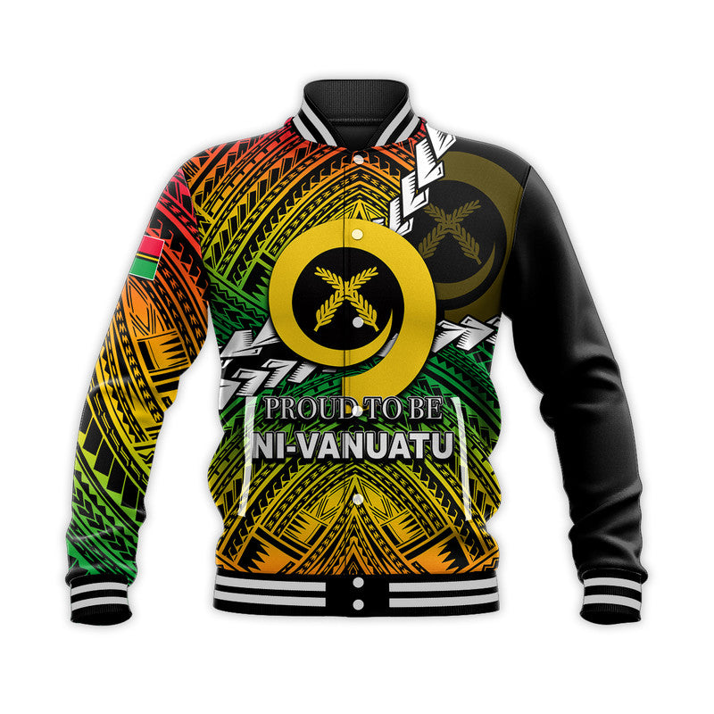 (Custom Personalised) Proud To Be Ni - Vanuatu Baseball Jacket LT6 Unisex Red - Polynesian Pride