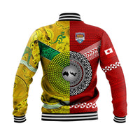 Mate Ma'a Tonga Ngatu And Australia Wallabies Aboriginal Baseball Jacket Rugby Together LT8 - Polynesian Pride