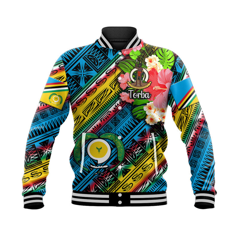 Vanuatu Torba Baseball Jacket Independence Be Proud LT8 Unisex Blue - Polynesian Pride