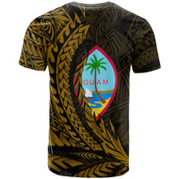 Guam T Shirt Wings Style Gold Version - Polynesian Pride
