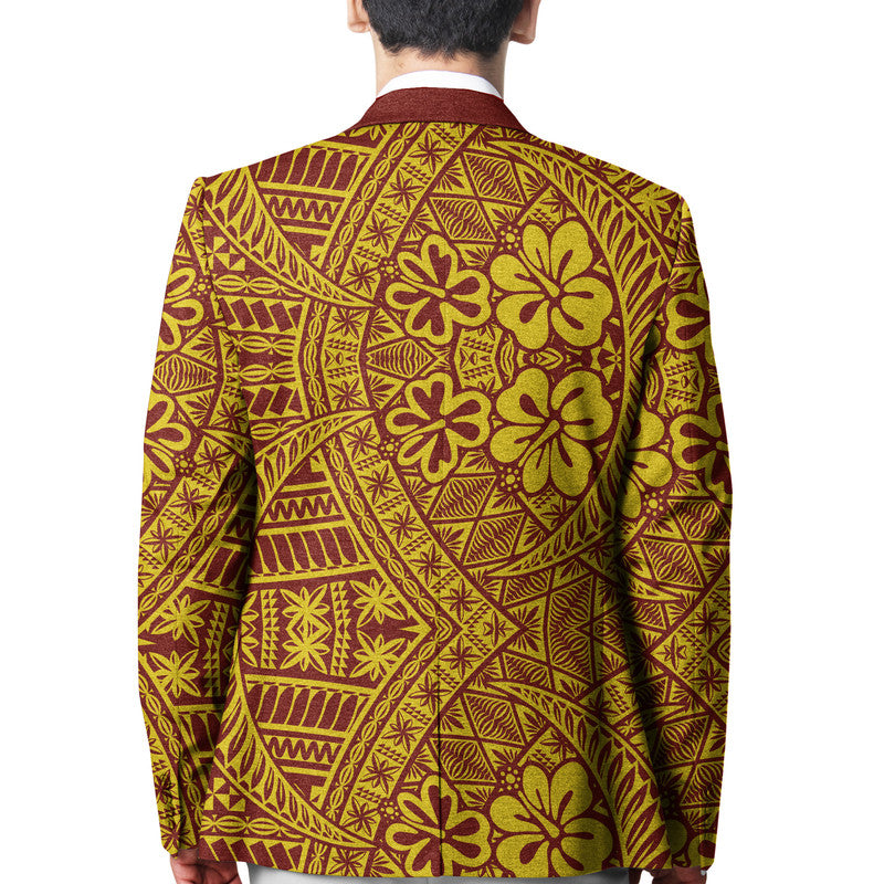 Tonga Ha'apai High School Blazer Kupesi Vibes - Maroon LT8 - Polynesian Pride