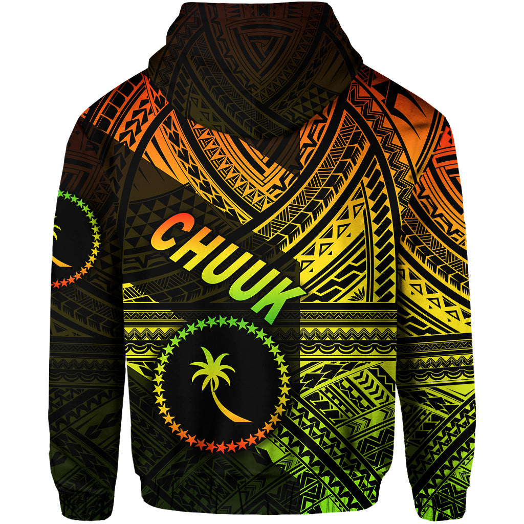 FSM Chuuk Zip Hoodie Original Style Reggae LT8 - Polynesian Pride