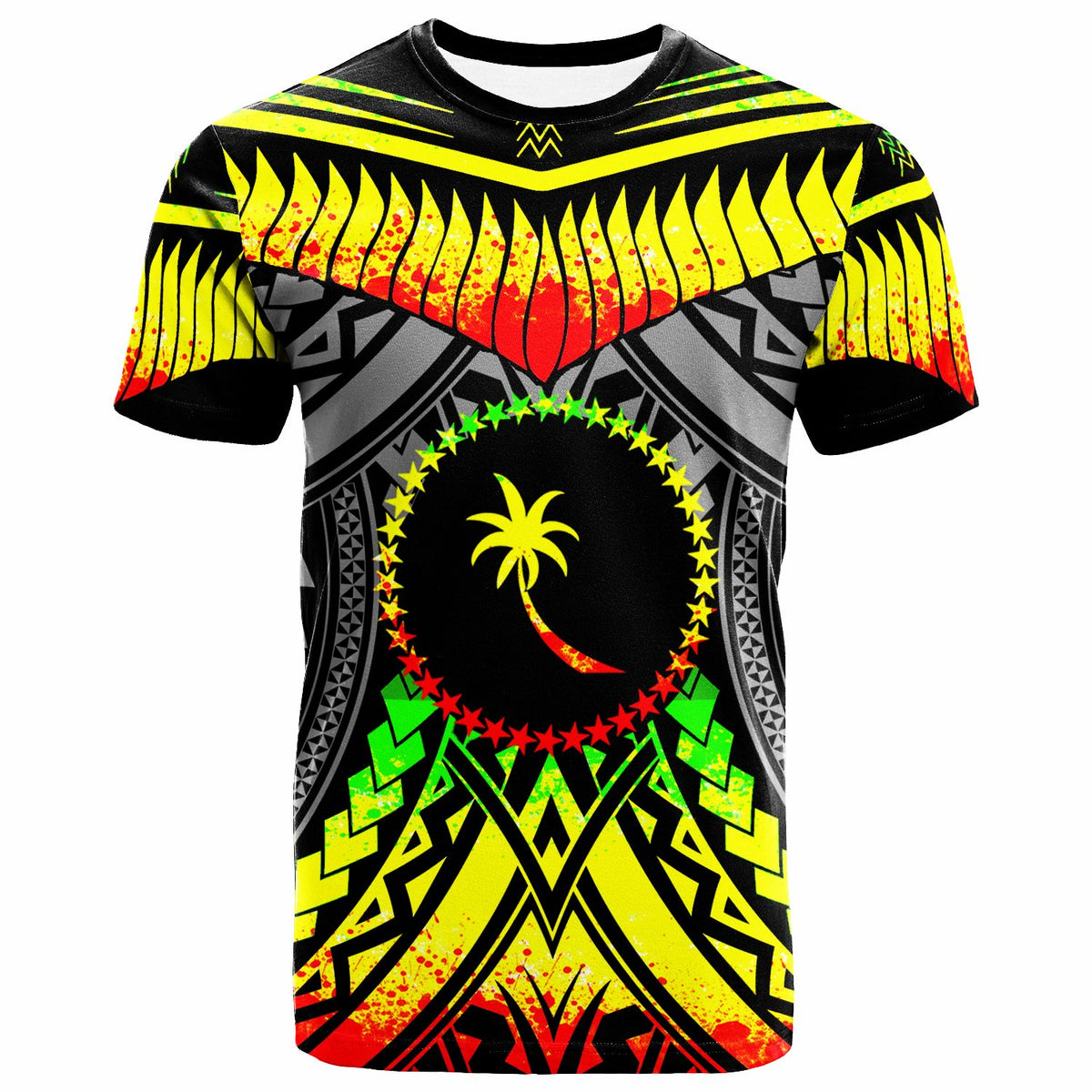 Chuuk T Shirt Tooth Shaped Necklace Texture Reggae Unisex Reggae - Polynesian Pride