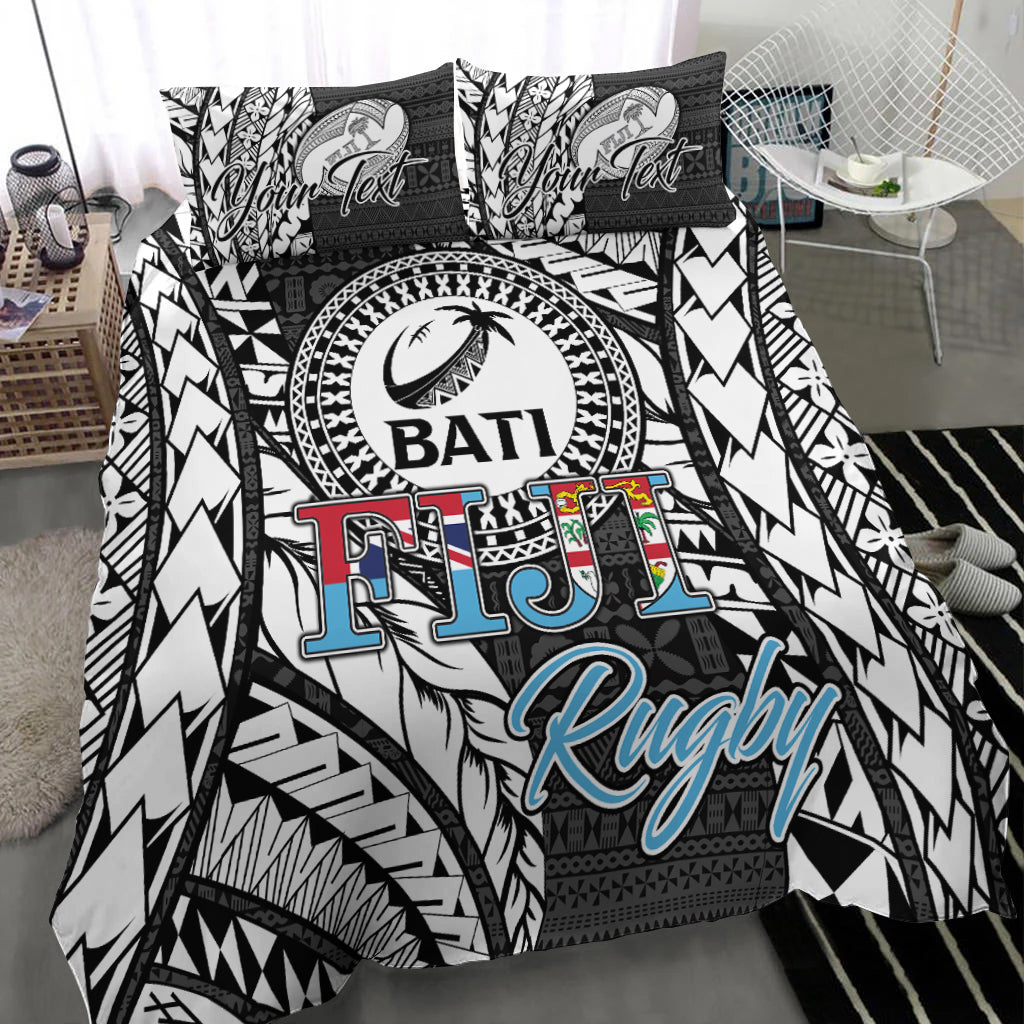 (Custom Personalised) Fiji Rugby Bati Tapa Pattern Bedding Set - LT2 - Polynesian Pride