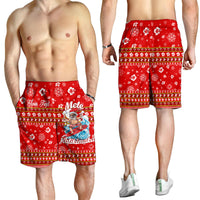 (Custom Personalised) Hawaii Christmas Santas Surf Mele Kalikimaka Men Short - LT2 RED - Polynesian Pride