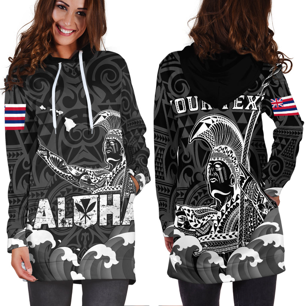 (Custom Personalised) Hawaii King Kamehameha Aloha Hawai'i Nei Hoodie Dress - LT2 - Polynesian Pride