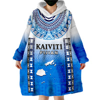 Personalised Fiji Kaiviti Fijian Special Tapa Pattern Wearable Blanket Hoodie LT14 - Polynesian Pride