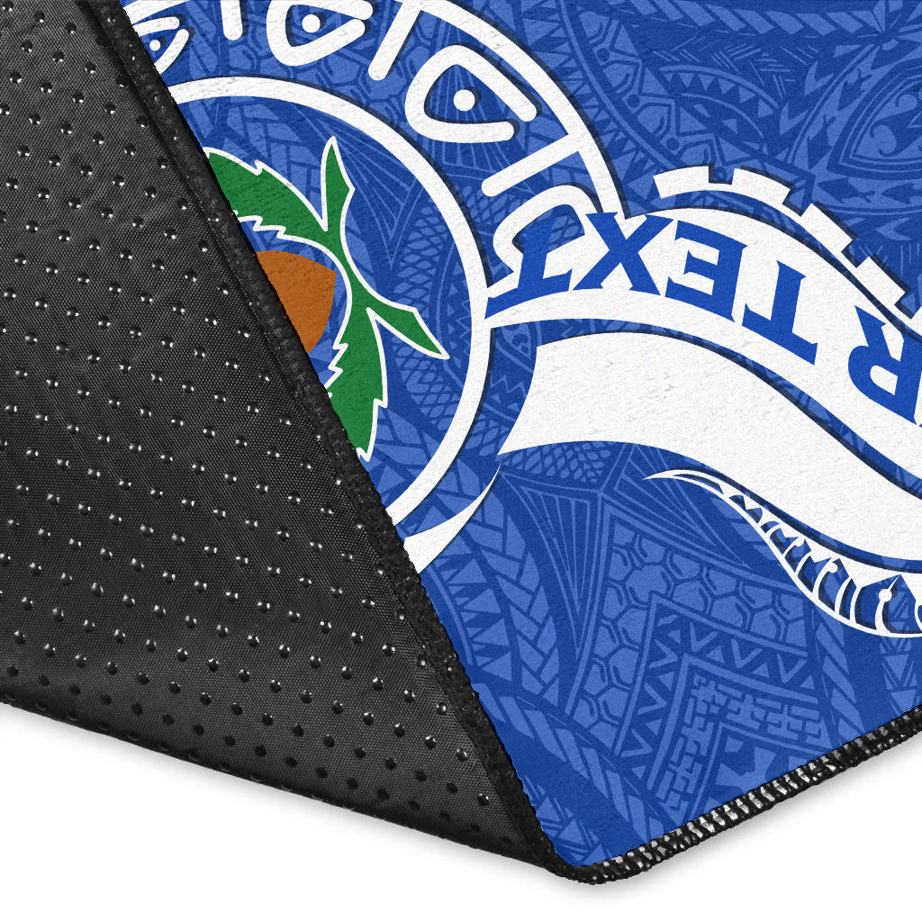 (Custom Personalised) Pohnpei Area Rug - Micronesia Pride Blue - LT12 - Polynesian Pride