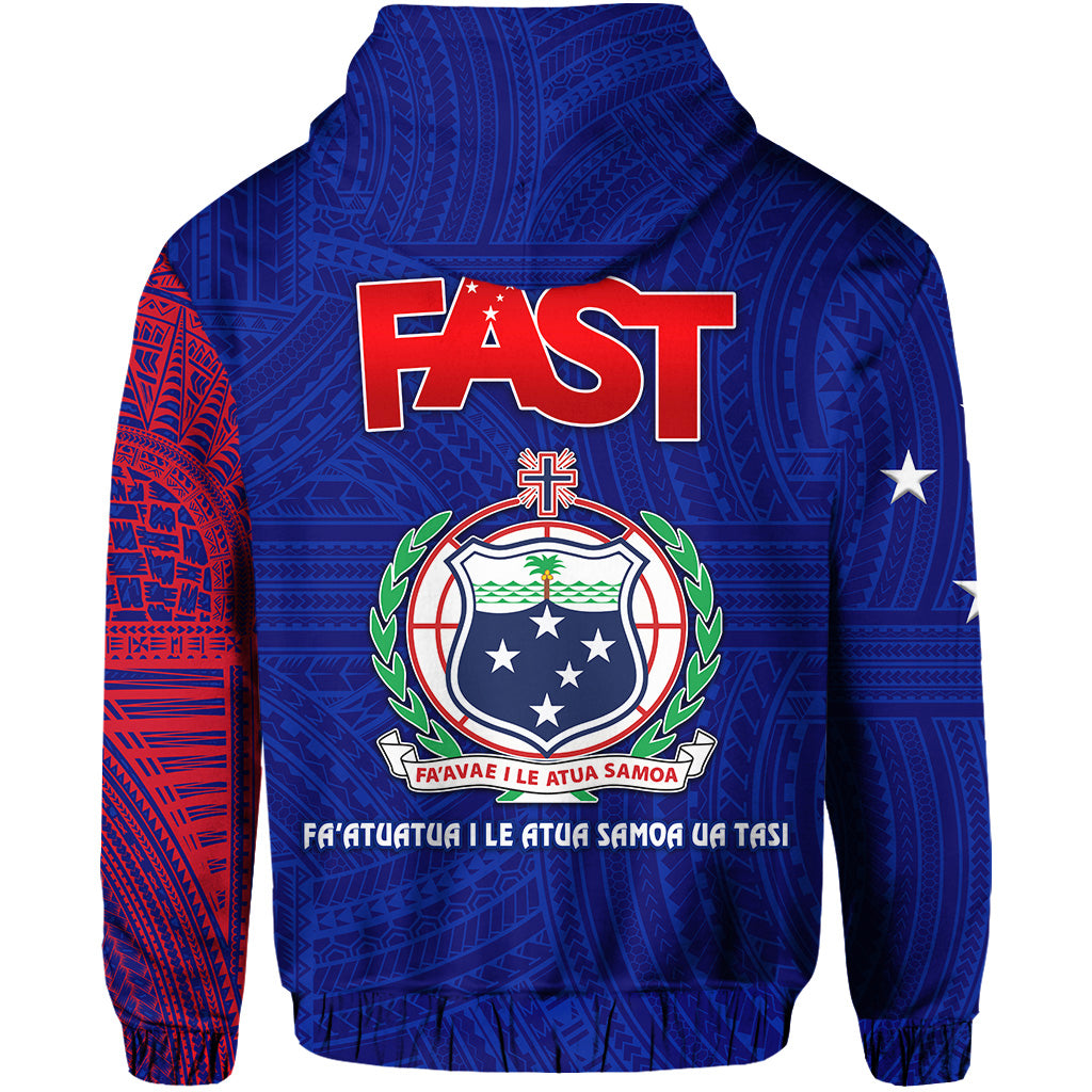 Samoa FAST Party Zip Hoodie Original Style LT8 - Polynesian Pride