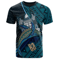 Fiji T Shirt Ba Seal Fiji With Blue Whale Unisex Black - Polynesian Pride