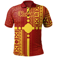 Rotuma Polo Shirt Rotuma Flag Style Unisex Red - Polynesian Pride