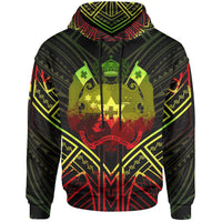 Tonga Hoodie Tonga Seal Reggae Tribal Patterns Unisex White - Polynesian Pride