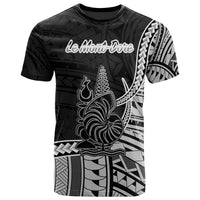 New Caledonia Islands T Shirt Le Mont Dore Seal Of New Caledonia Islands Polynesian Patterns Unisex Black - Polynesian Pride