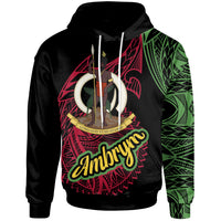 Vanuatu Hoodie mbrym Seal of Vanuatu Special Style Black - Polynesian Pride
