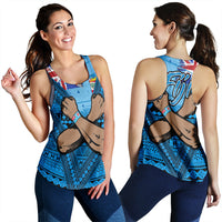 Fiji Bula Flag Racerback Tank LT10 Blue - Polynesian Pride