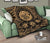 Hawaii Premium Quilt - Hawaii Map Honu Hibiscus Gold Polynesian Premium Quilt - Polynesian Pride
