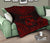 Tonga Premium Quilt - Tonga Coat Of Arms Polynesian Chief Dark Red Version - Polynesian Pride