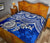 Tonga Polynesian Premium Quilts - Tonga Coat Of Arms & Blue Turtle Hibiscus - Polynesian Pride