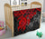 Tonga Polynesian Premium Quilts - Tonga Coat Of Arms & Red Turtle Hibiscus - Polynesian Pride