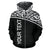 Yap All Over Custom Zip up Hoodie Micronesian Black Curve - Polynesian Pride