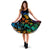 Polynesian Midi Dress - Rainbow Hibiscus Women Rainbow - Polynesian Pride