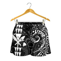 Kanaka Hawaii Map White Polynesian Women's Short - Polynesian Pride