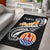 Tahiti Area Rug - Tahiti Seal Polynesian Patterns Plumeria (Black) - Polynesian Pride
