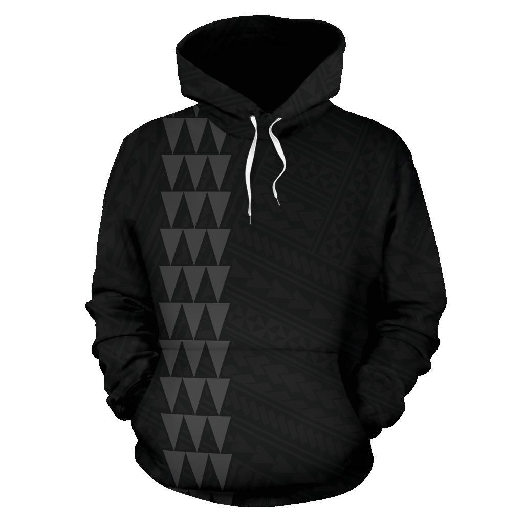 Polynesian Kakau Hammerhead Shark Map of Hawaii Hoodie Grey - Polynesian Pride